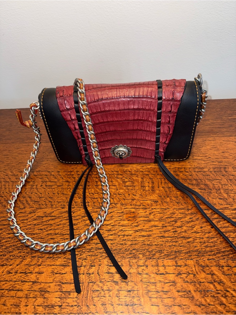 Coach 1941 Dinkier w/Whipstitch and Snakeskin w/COA -EUC